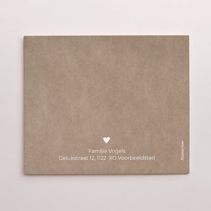 Bedankkaart Geboorte Twee asymmetrische panelen foto N° 3