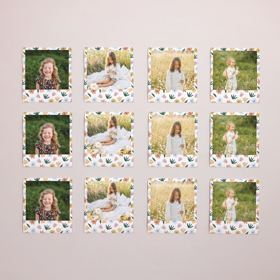 Fotoprint Kinderverjaardag Set van 12, magnetisch Bloemen foto