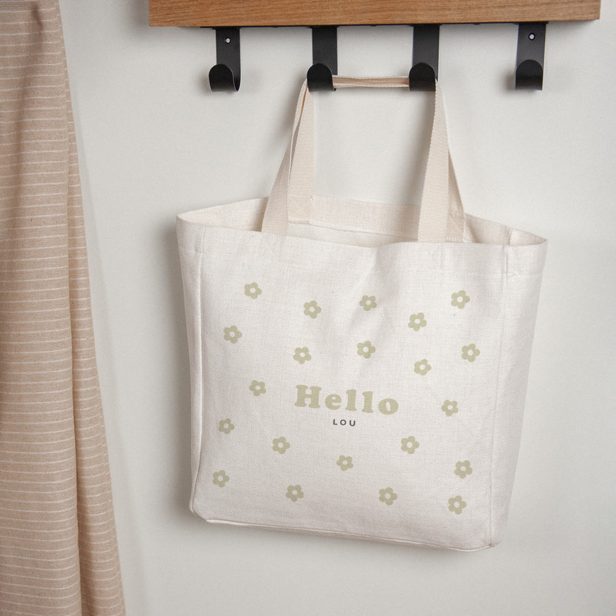 Tote Bag Objecten Handgreep van canvas Bloem foto