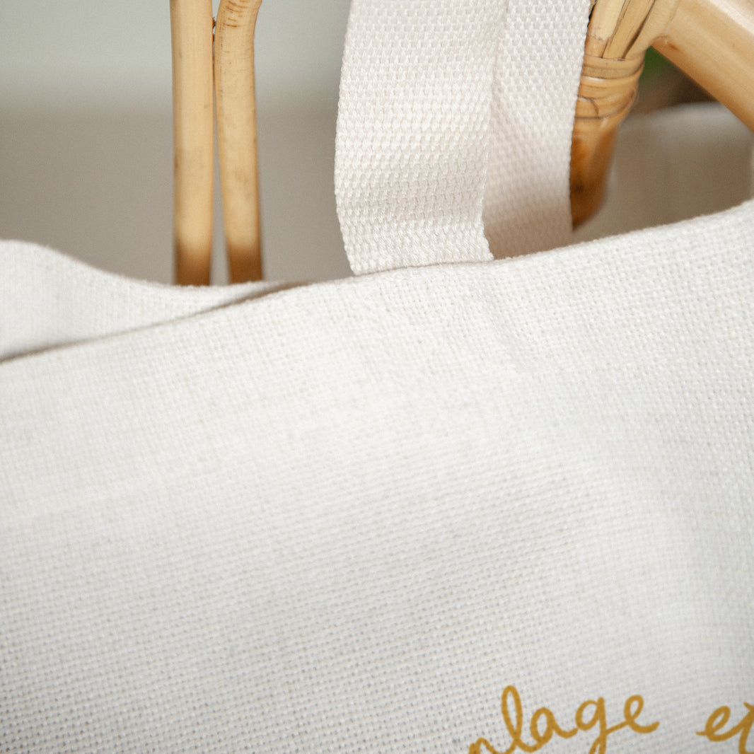 Tote Bag Objecten Handgreep van canvas Liefde, strand & zonnen foto N° 3