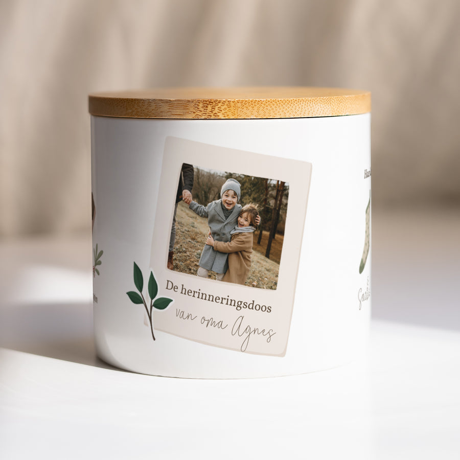Keramiek pot Eindejaar 48 cl Kerststickers foto