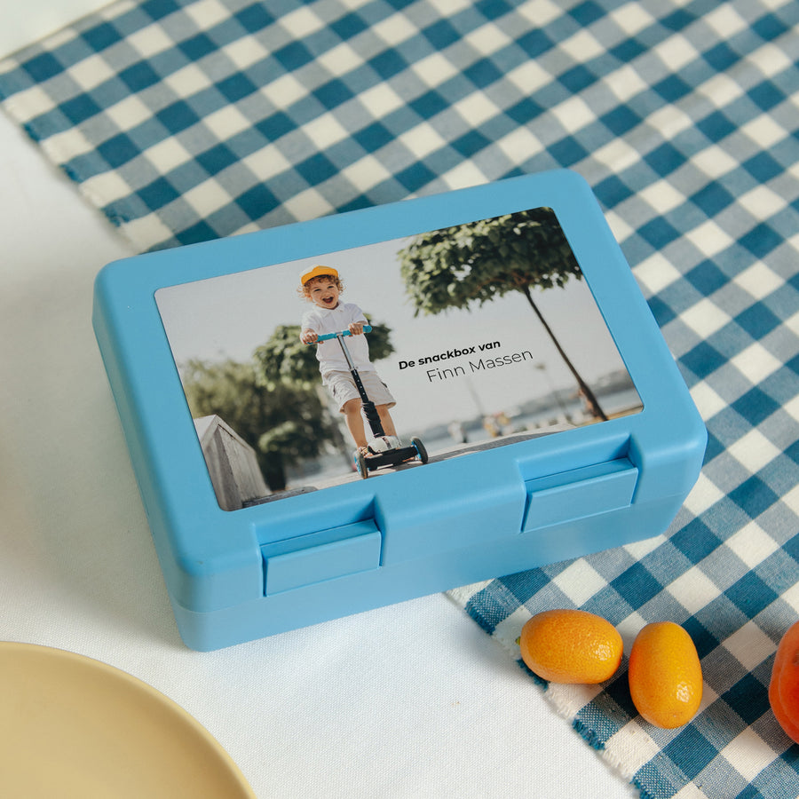 Snackdoos Objecten Blauw Aanpasbare foto foto