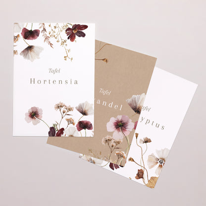 Tafelnummers Huwelijk Rechthoek Gedroogde veldbloemen II foto N° 1