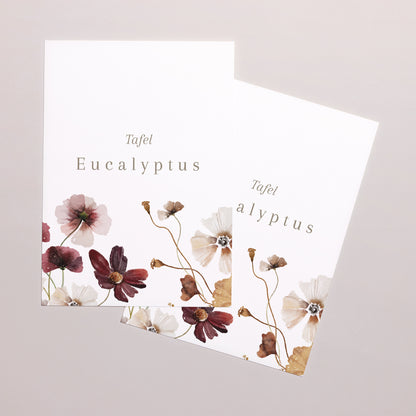 Tafelnummers Huwelijk Rechthoek Gedroogde veldbloemen II foto N° 2