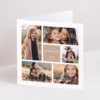 Kerstkaart Eindejaar Dubbel vierluik foto N° 1