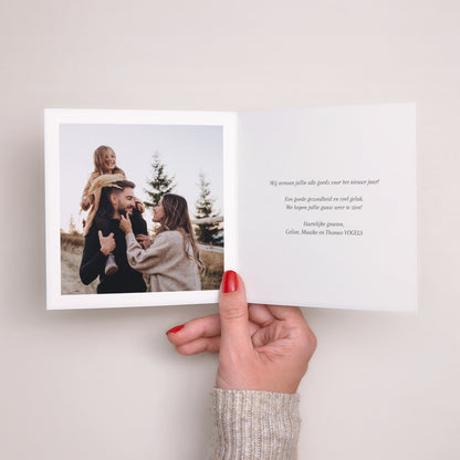 Kerstkaart Eindejaar Dubbel vierluik foto N° 2