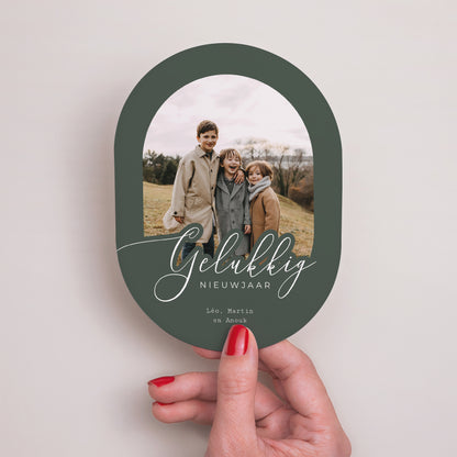 Kerstkaart Eindejaar Ovaal foto N° 2