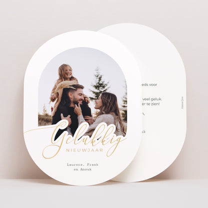 Kerstkaart Eindejaar Ovaal foto N° 1