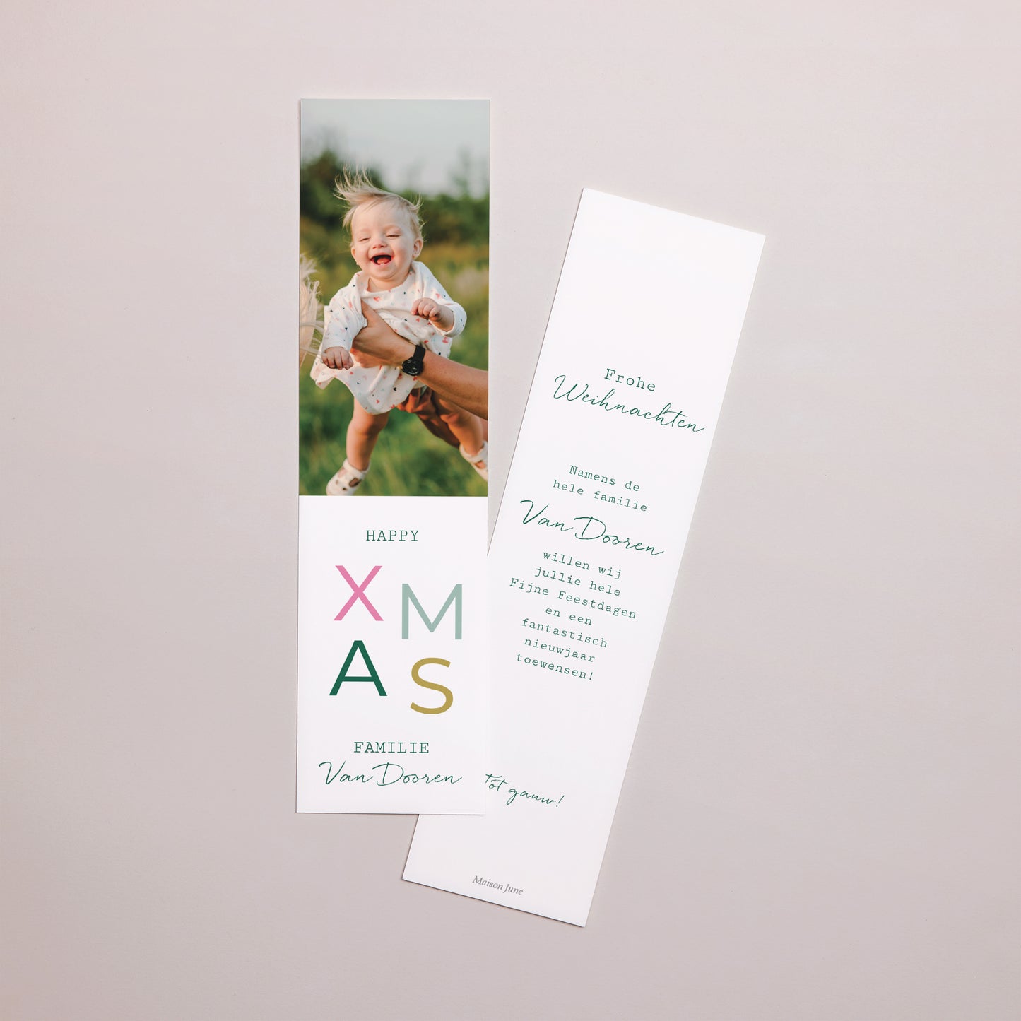 Kerstkaart Eindejaar Bladwijzer foto N° 1