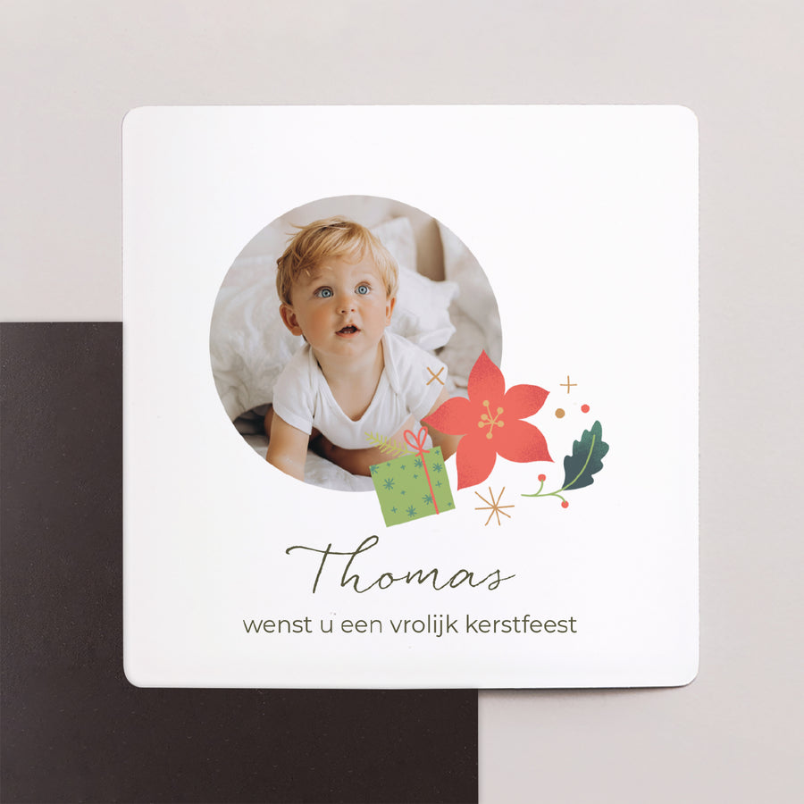 Kerstkaart Eindejaar Set van 9, magnetisch. Betoverende wervelwind foto