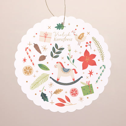 Kerstkaart Eindejaar Om op te hangen. Betoverende wervelwind foto N° 1