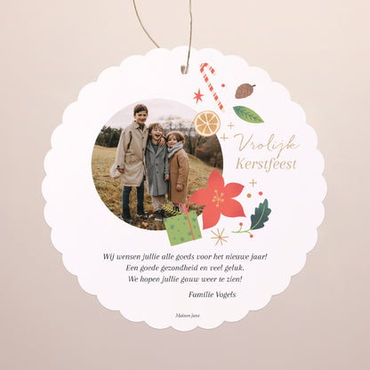 Kerstkaart Eindejaar Om op te hangen. Betoverende wervelwind foto N° 2