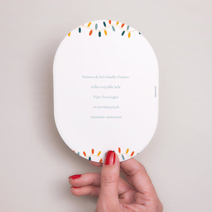 Kerstkaart Eindejaar Ovaal foto N° 3