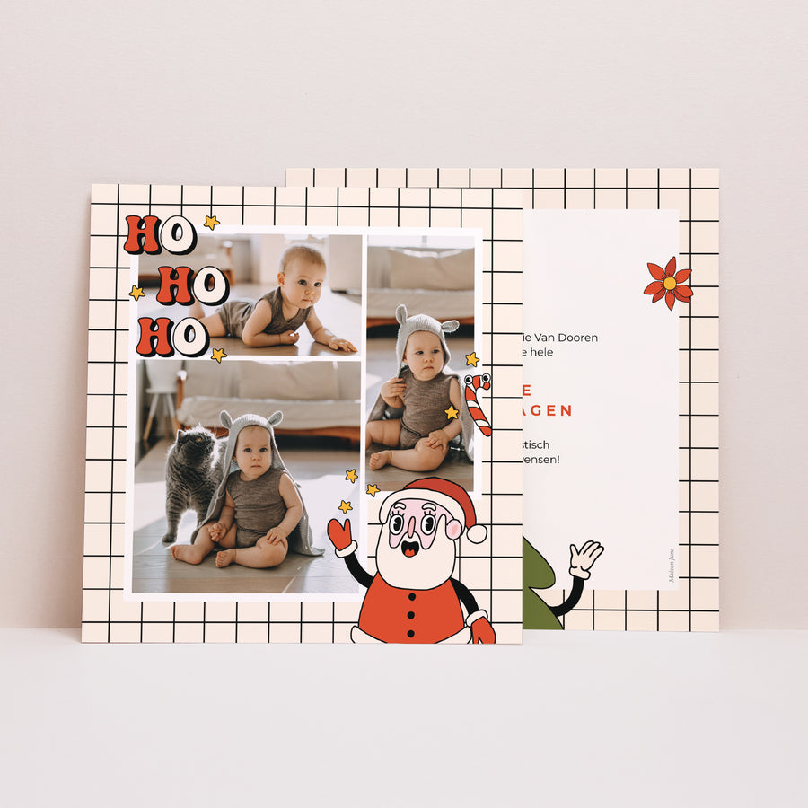 Kerstkaart Eindejaar Vierkant foto