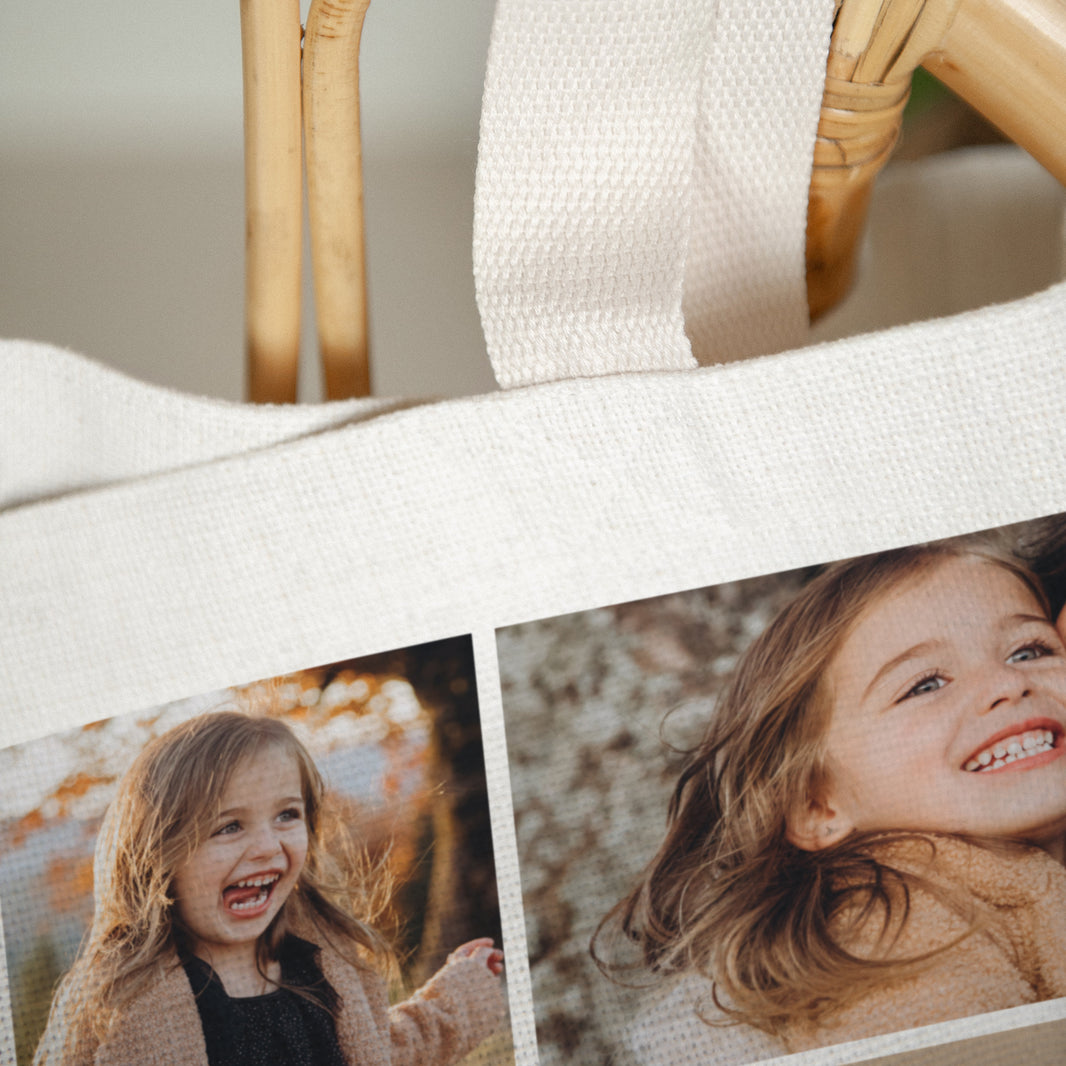 Tote Bag Objecten Handgreep van canvas Multifoto's kraft foto N° 3