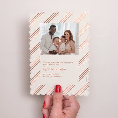 Kerstkaart Eindejaar Portret, biscuitranden foto N° 3