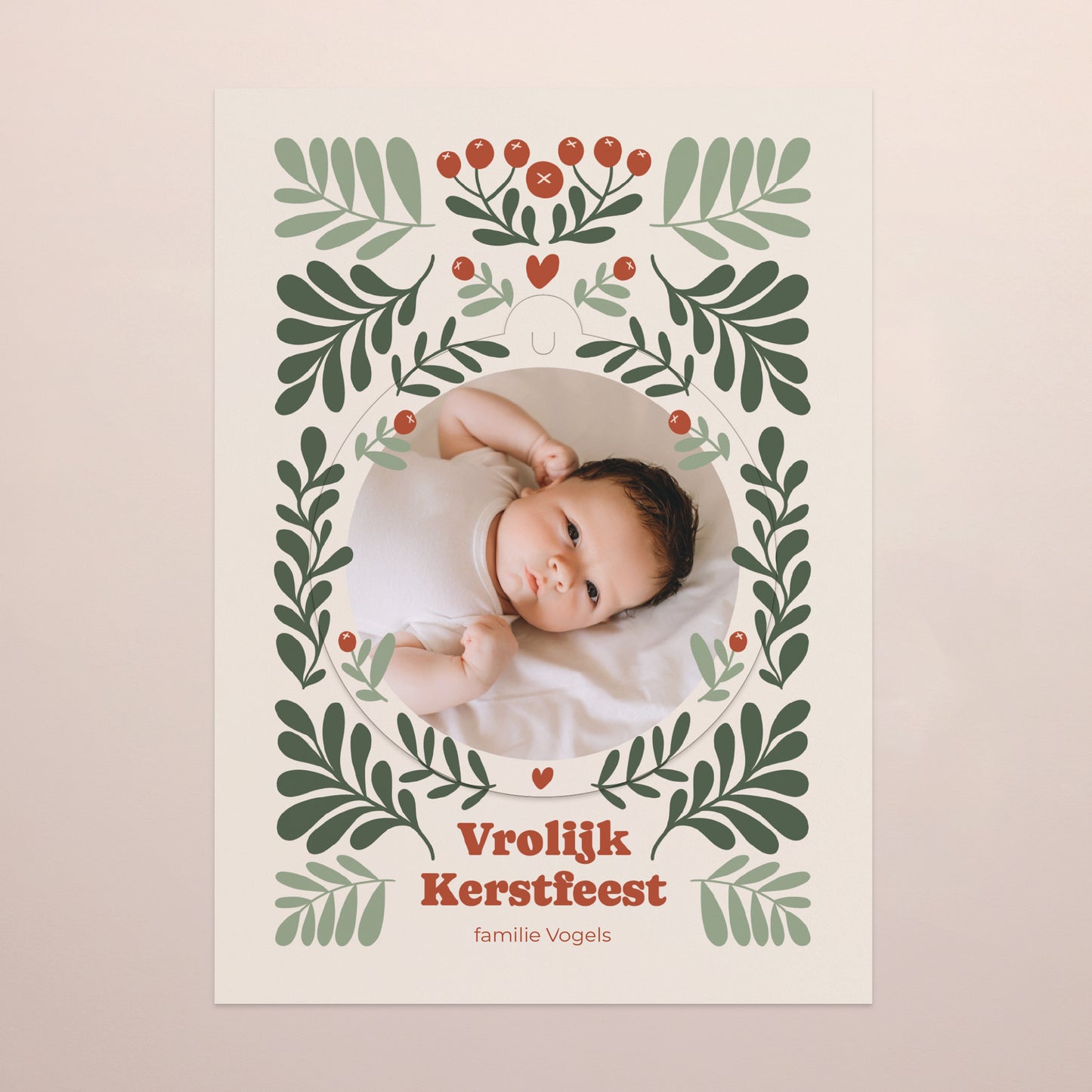 Kerstkaart Eindejaar Afneembaar Patroon dat moet worden losgekoppeld foto N° 2