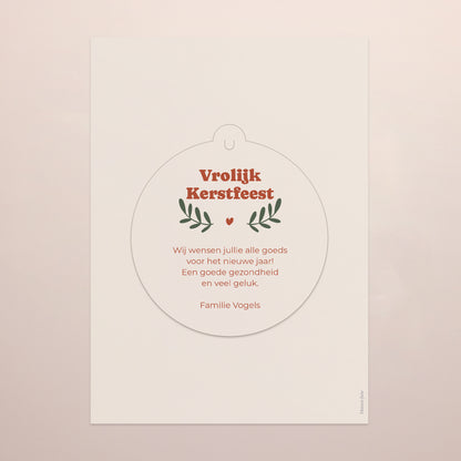 Kerstkaart Eindejaar Afneembaar Patroon dat moet worden losgekoppeld foto N° 3