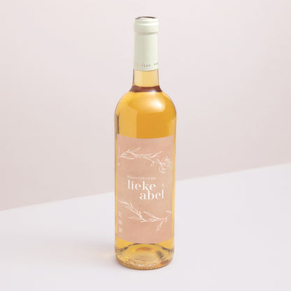 Flesetiket Huwelijk Portret een pagina met poëzie foto N° 1