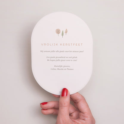 Kerstkaart Eindejaar Ovaal foto N° 3