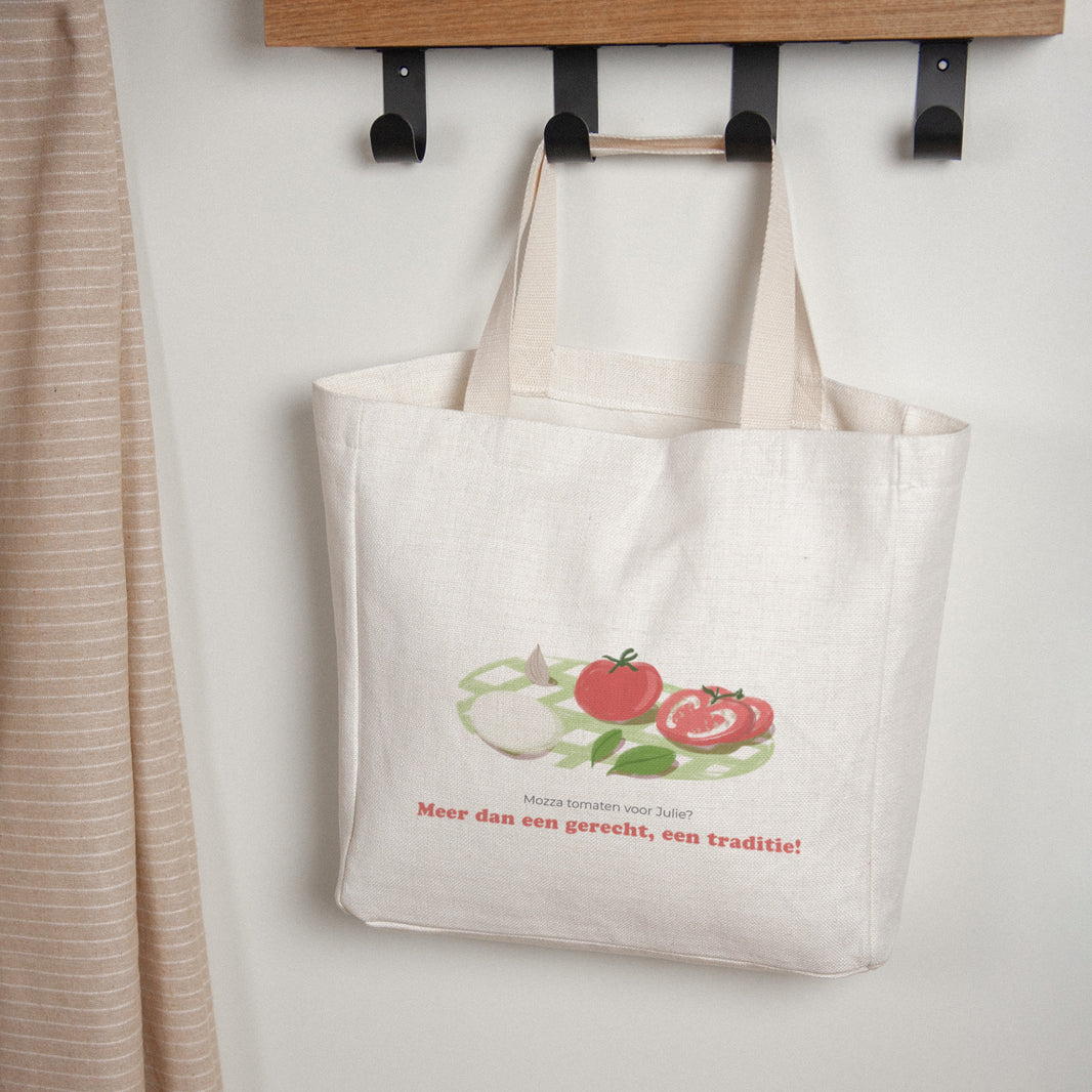 Tote Bag Objecten Handgreep van canvas Mozza-tomaten foto N° 1