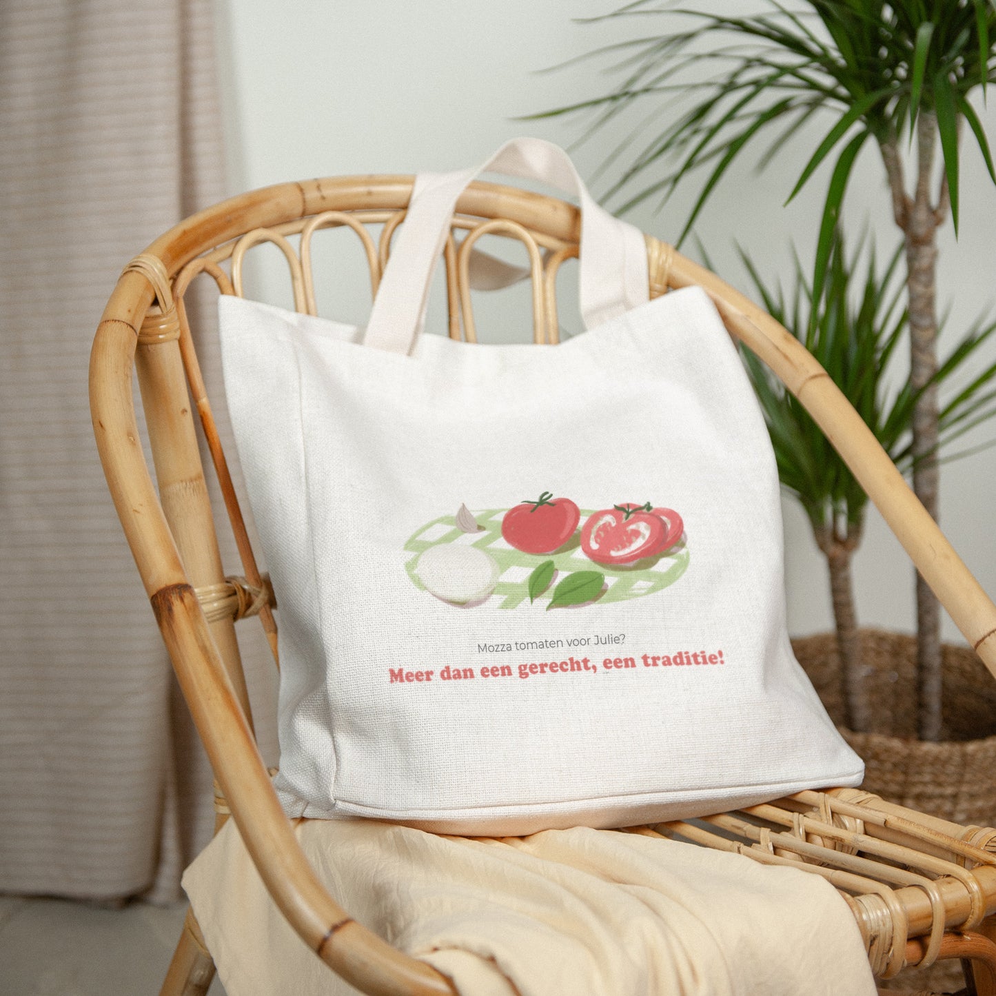 Tote Bag Objecten Handgreep van canvas Mozza-tomaten foto N° 2