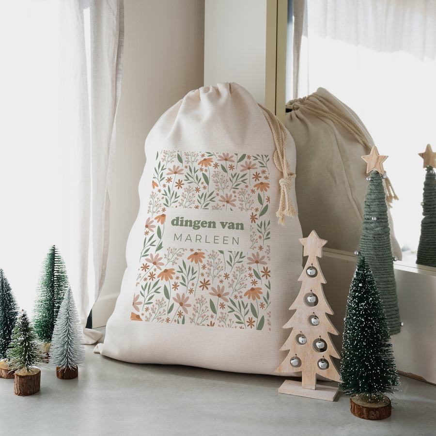 Kerstman zak Objecten Groot formaat Bloemrijke babytas foto