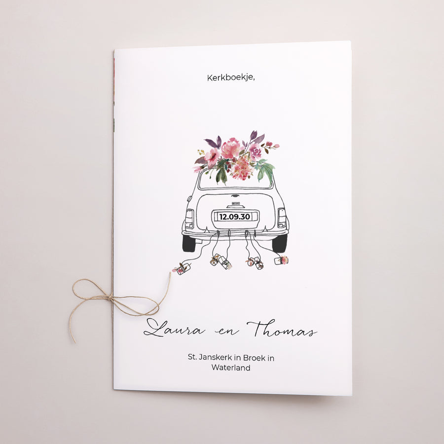 Kerkboekje Huwelijk Dubbele deur Minibloemen foto