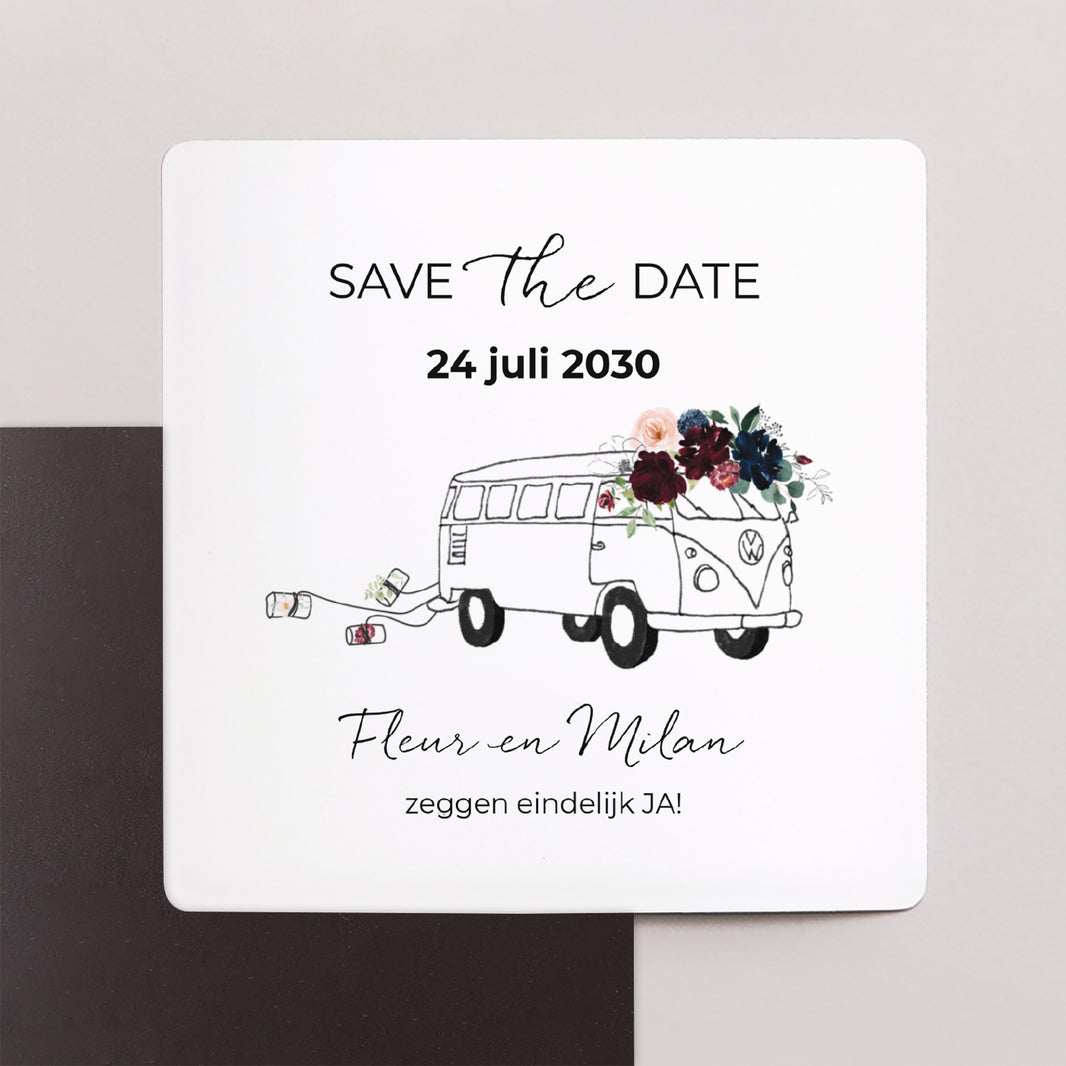 Save the date kaart Huwelijk Set van 9, magnetisch. foto N° 1