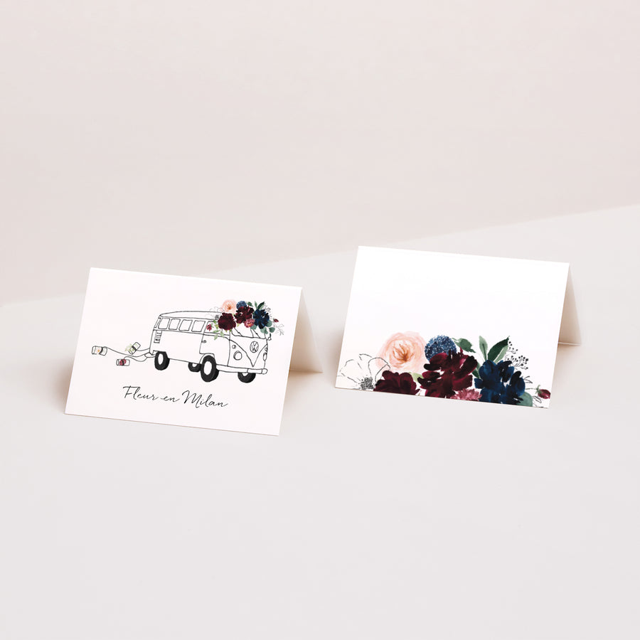Naamkaartjes Huwelijk 2 luiken foto