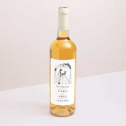 Flesetiket Huwelijk Portret foto N° 1