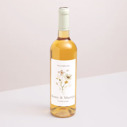 Flesetiket Huwelijk Portret Wilde bloemen III foto N° 1