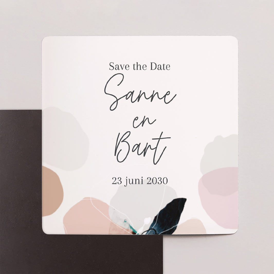 Save the date kaart Huwelijk Set van 9, magnetisch. foto N° 1