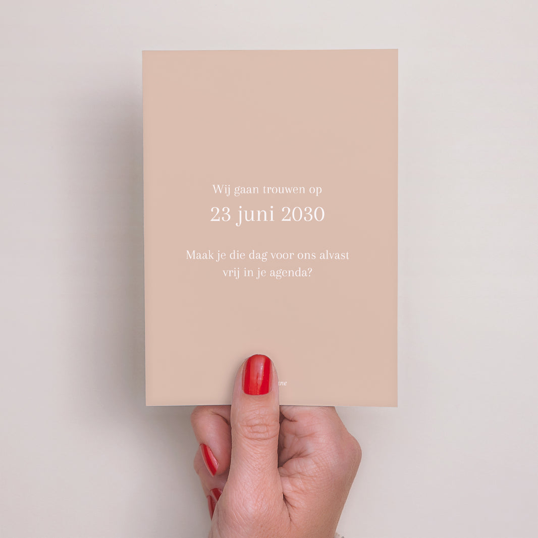 Save the date kaart Huwelijk Portret foto N° 3