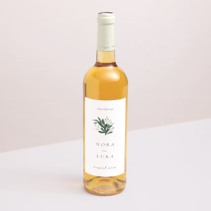 Flesetiket Huwelijk Portret Plant kroon foto N° 1