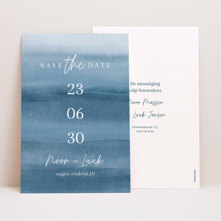 Save the date kaart Huwelijk Portret foto
