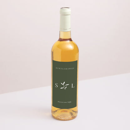 Flesetiket Huwelijk Portret Romantische draad III foto N° 1