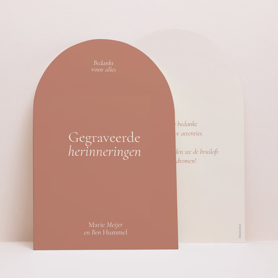 Bedankkaart Huwelijk Archief Elegante typografie II foto