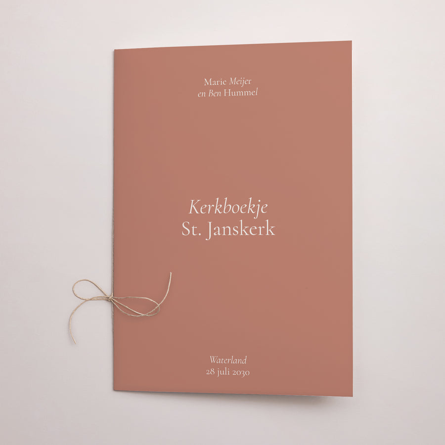 Kerkboekje Huwelijk Dubbele deur Elegante typografie II foto
