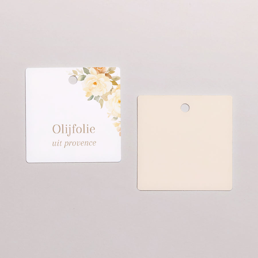 Cadeaulabel Huwelijk Vierkant foto