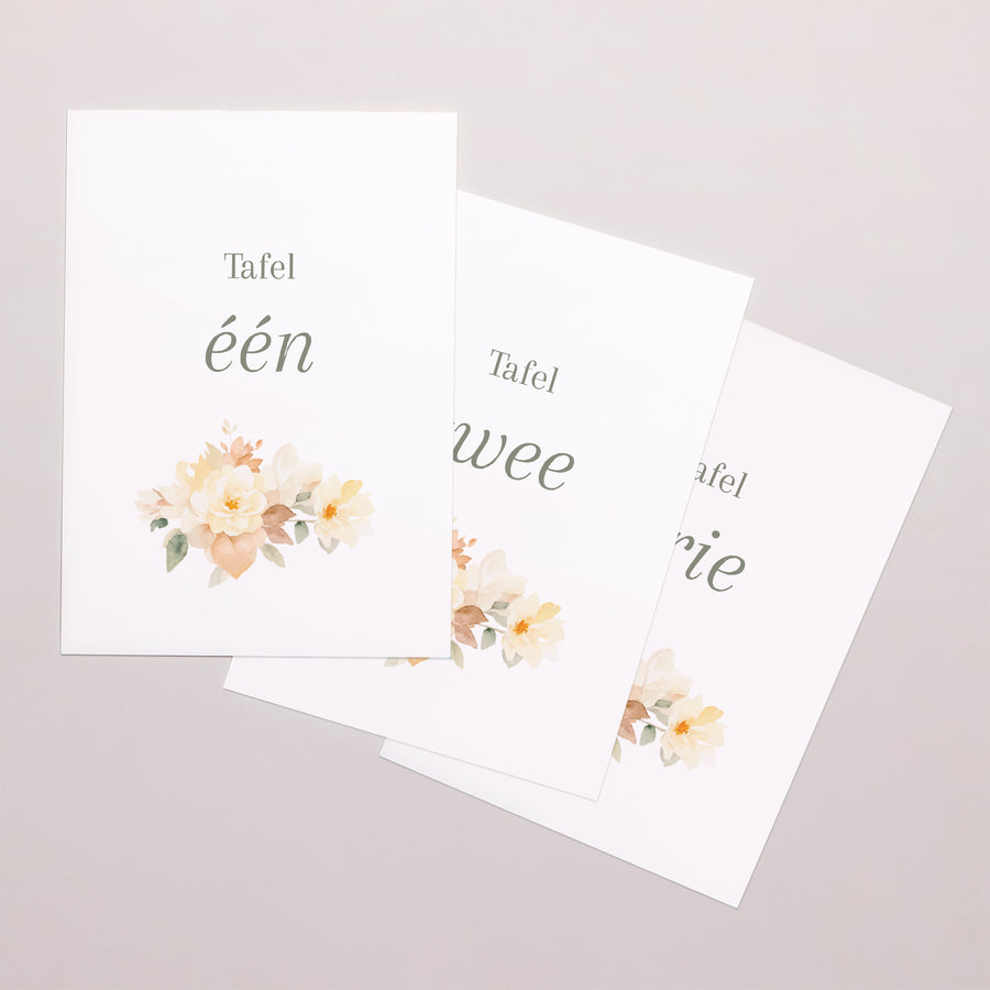 Tafelnummers Huwelijk Rechthoek foto