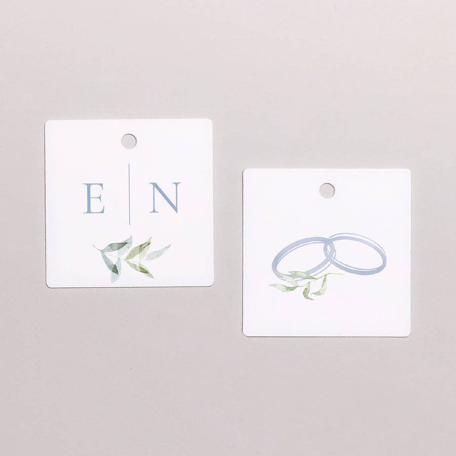 Cadeaulabel Huwelijk Vierkant Vintage embleem foto