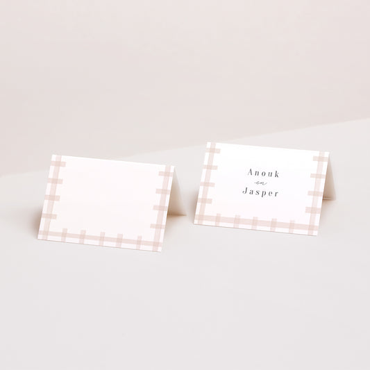 Naamkaartjes Huwelijk 2 luiken foto