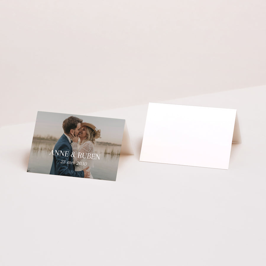 Naamkaartjes Huwelijk 2 luiken Ja voor het leven foto
