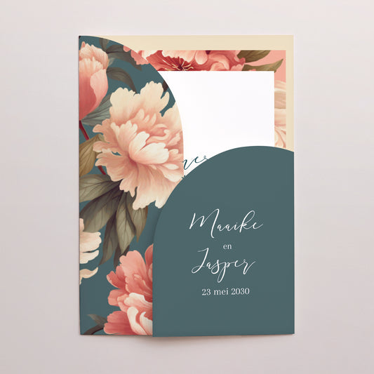 Uitnodigingskaart Huwelijk Map 2 kaarten foto