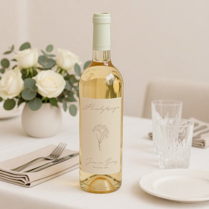 Flesetiket Huwelijk Portret Brin bohème foto N° 2