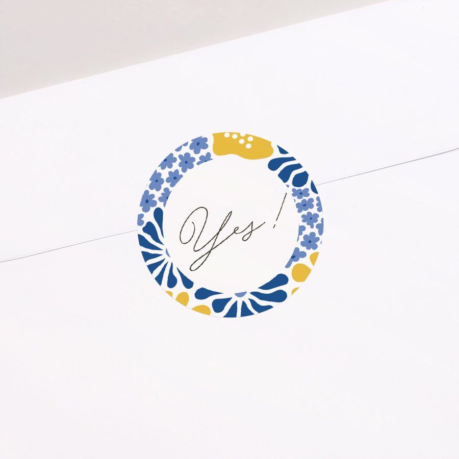 Sticker Huwelijk Cirkel Bloemen van Matisse foto