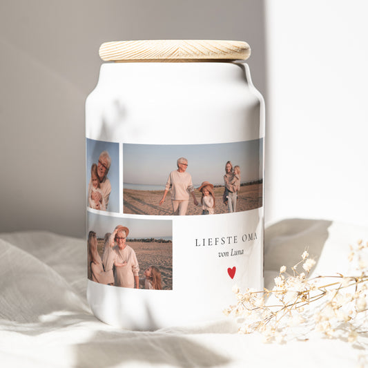 Keramiek pot Objecten 65 cl Herinneringen met meerdere foto's foto