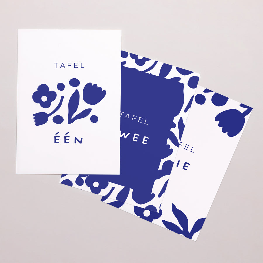 Tafelnummers Huwelijk Rechthoek Majorelle blauw foto