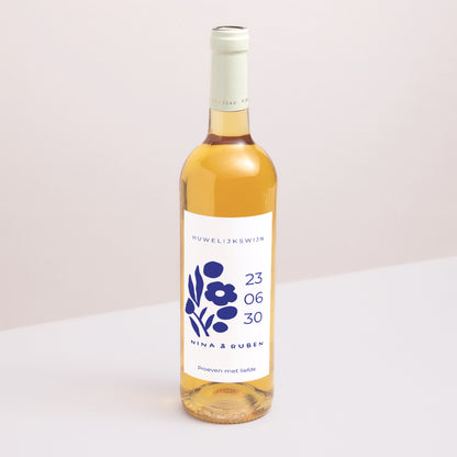 Flesetiket Huwelijk Portret Majorelle blauw foto N° 1